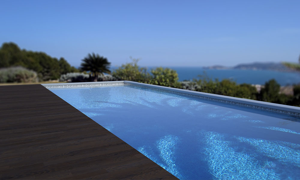 Ecopool container pool overlooking the ocean - resort living