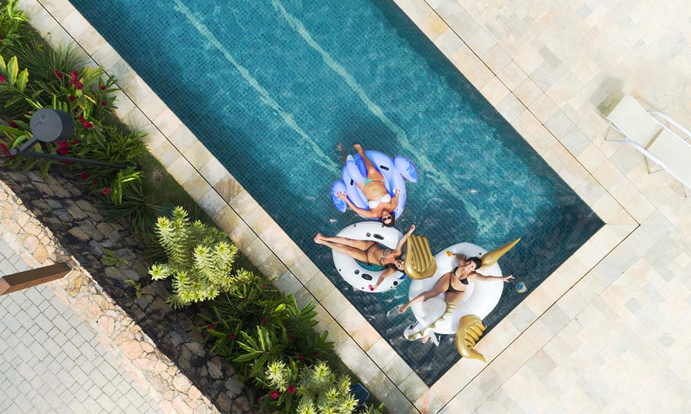 Women Swimming in Ecopool