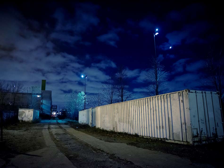 Industrial shipping container being transformed into an Ecopool
