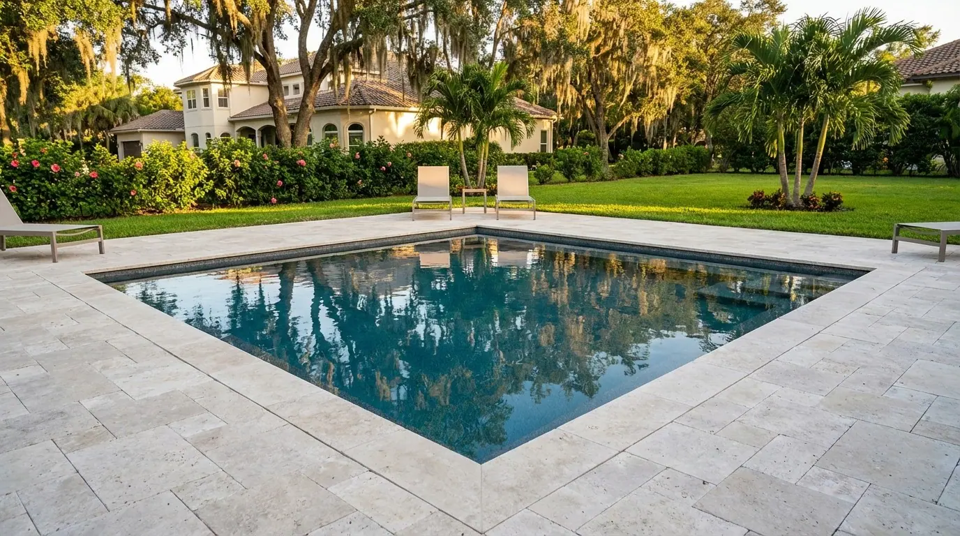 12 x 12 Titanium Stone Inground Steel Pool