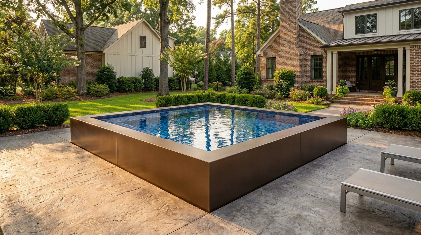 12 x 12 Canyon Bronze Mystic Blue Architectural Pool