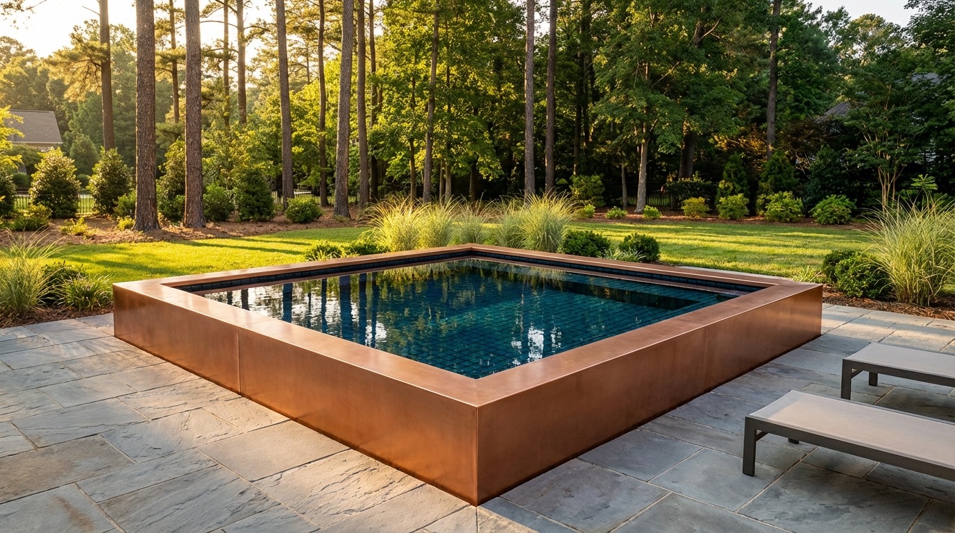 12 x 12 Espresso Copper Black Sapphire Architectural Pool