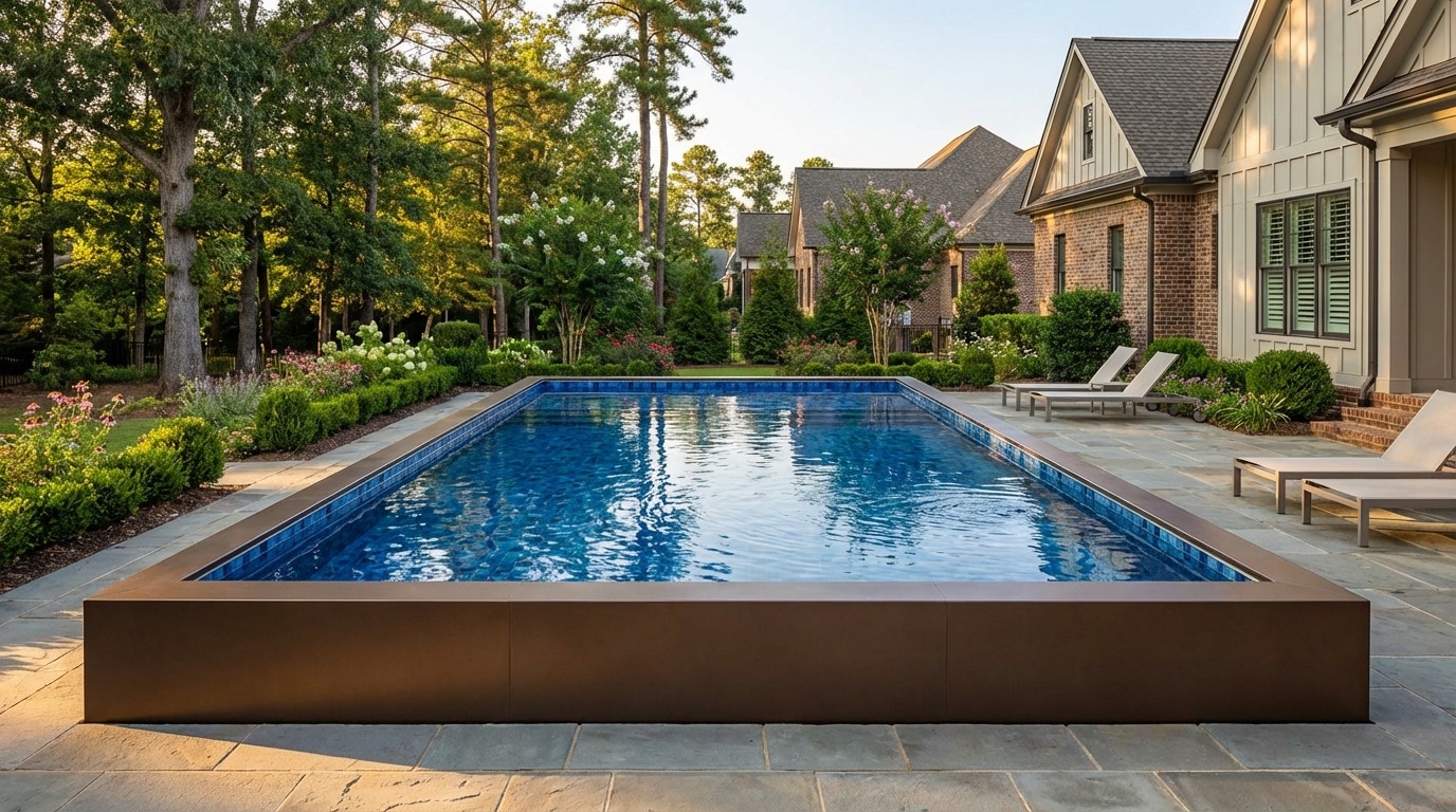 12 x 16 Canyon Bronze Mystic Blue Architectural Pool