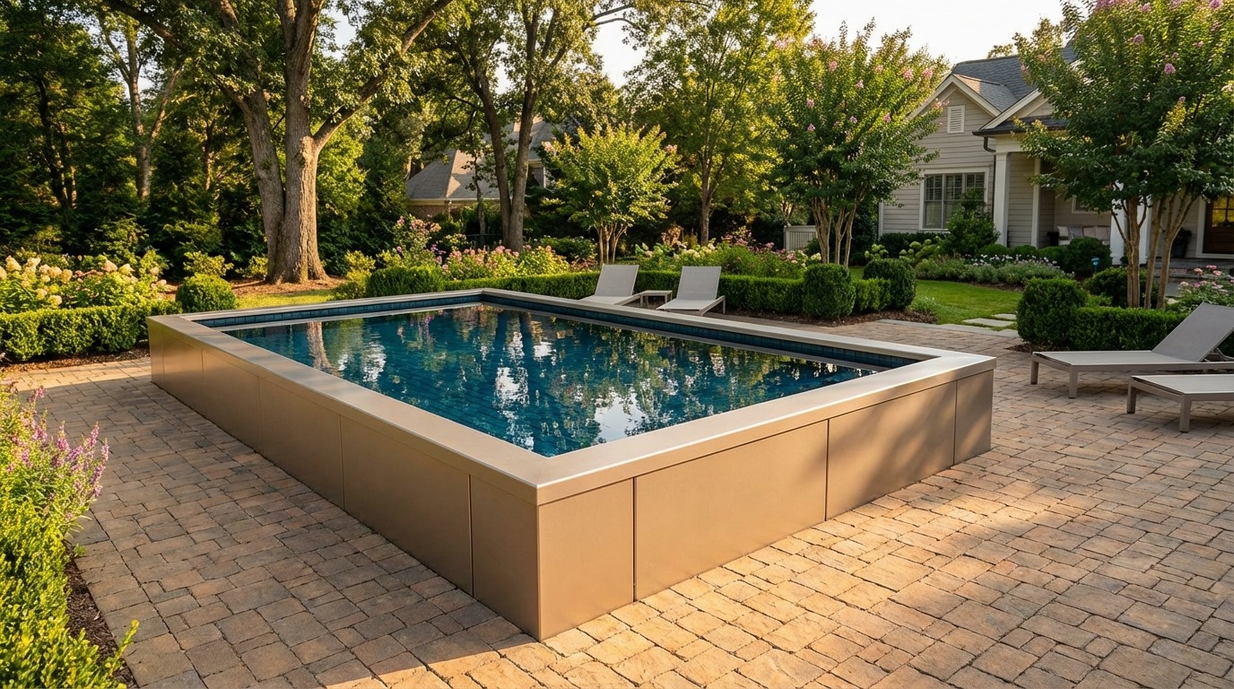 12 x 16 Champagne Mist Black Sapphire Architectural Pool