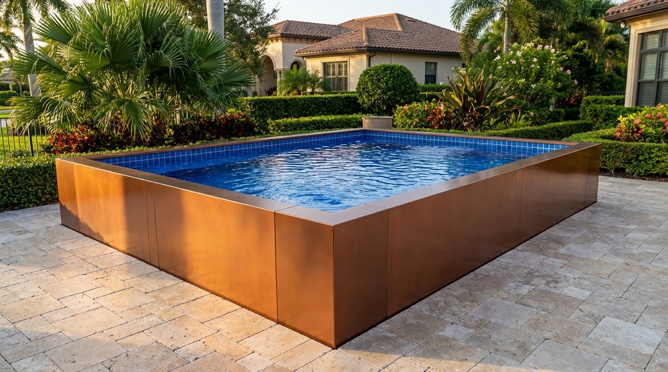 12 x 16 Espresso Copper Blue Matrix Architectural Pool