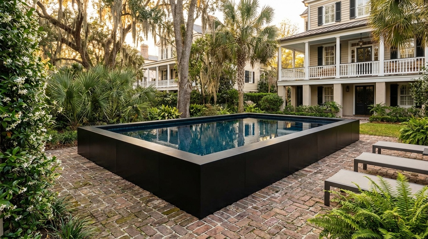 12 x 16 Midnight Black Black Sapphire Architectural Pool