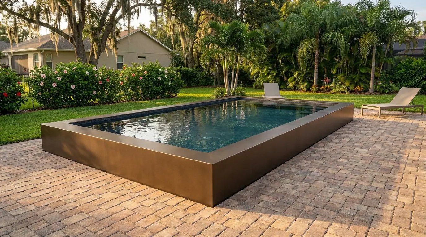 12 x 20 Canyon Bronze Titanium Stone Architectural Pool