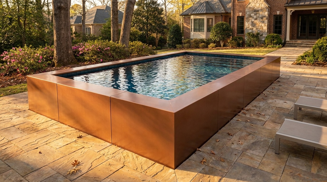 12 x 20 Espresso Copper Black Sapphire Architectural Pool