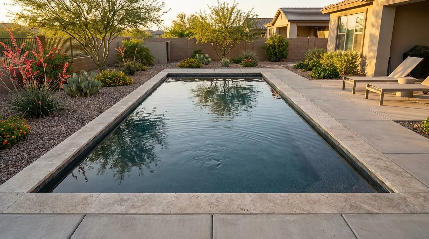 12 x 24 Titanium Stone Inground Steel Pool