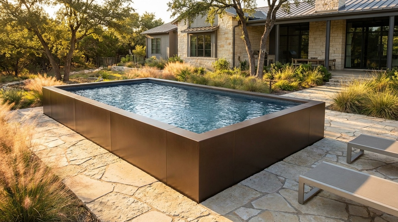 12 x 24 Canyon Bronze Titanium Stone Architectural Pool