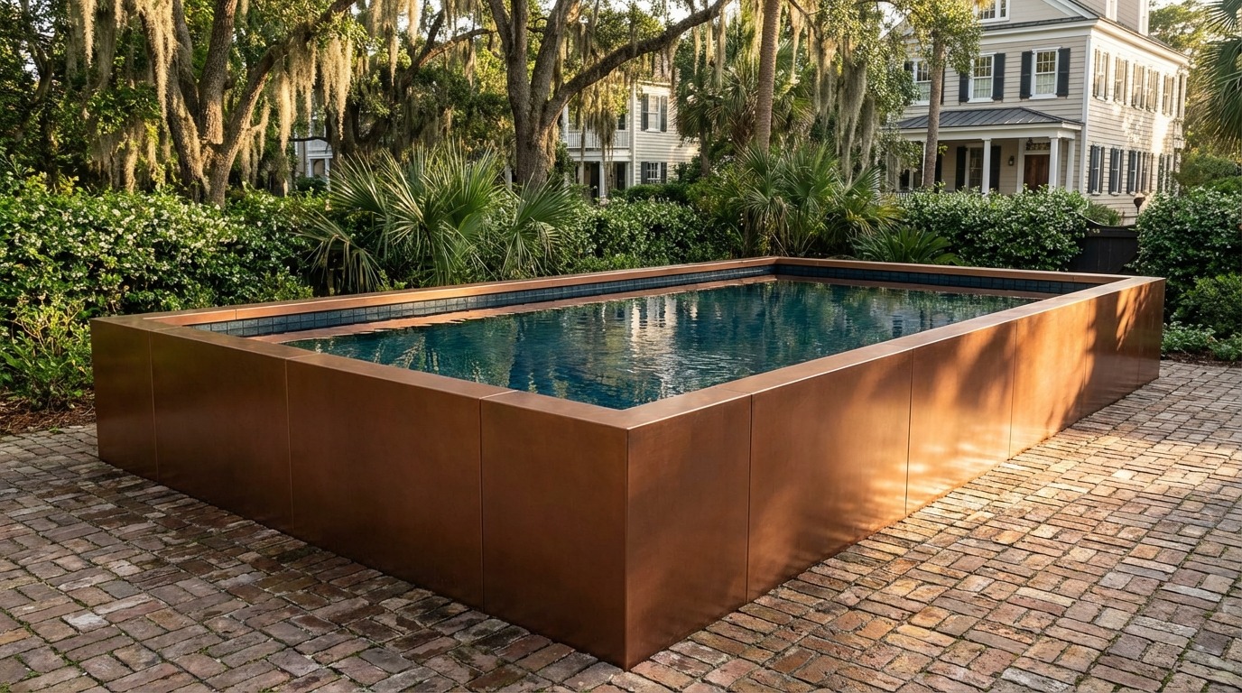 12 x 24 Espresso Copper Black Sapphire Architectural Pool