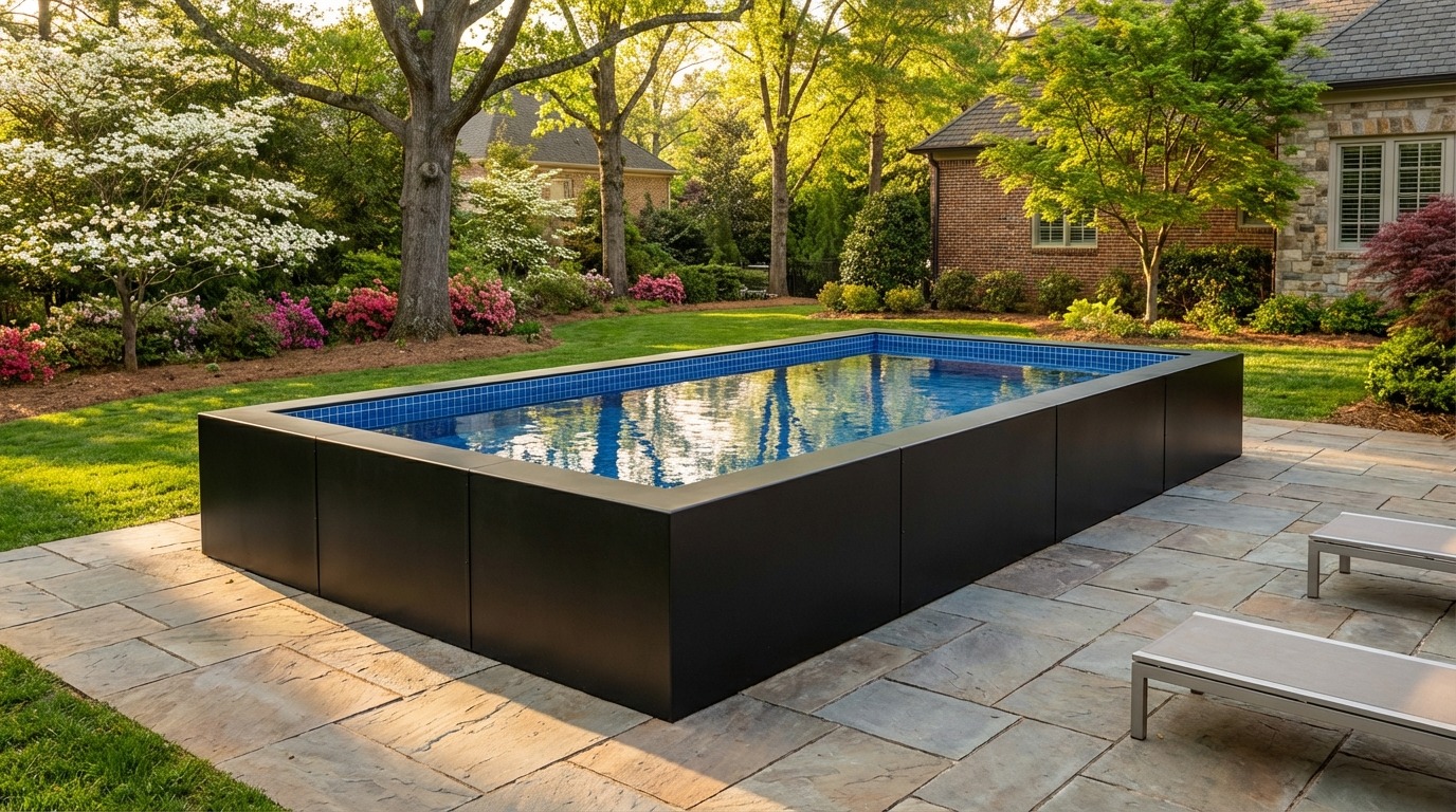 12 x 24 Midnight Black Blue Matrix Architectural Pool