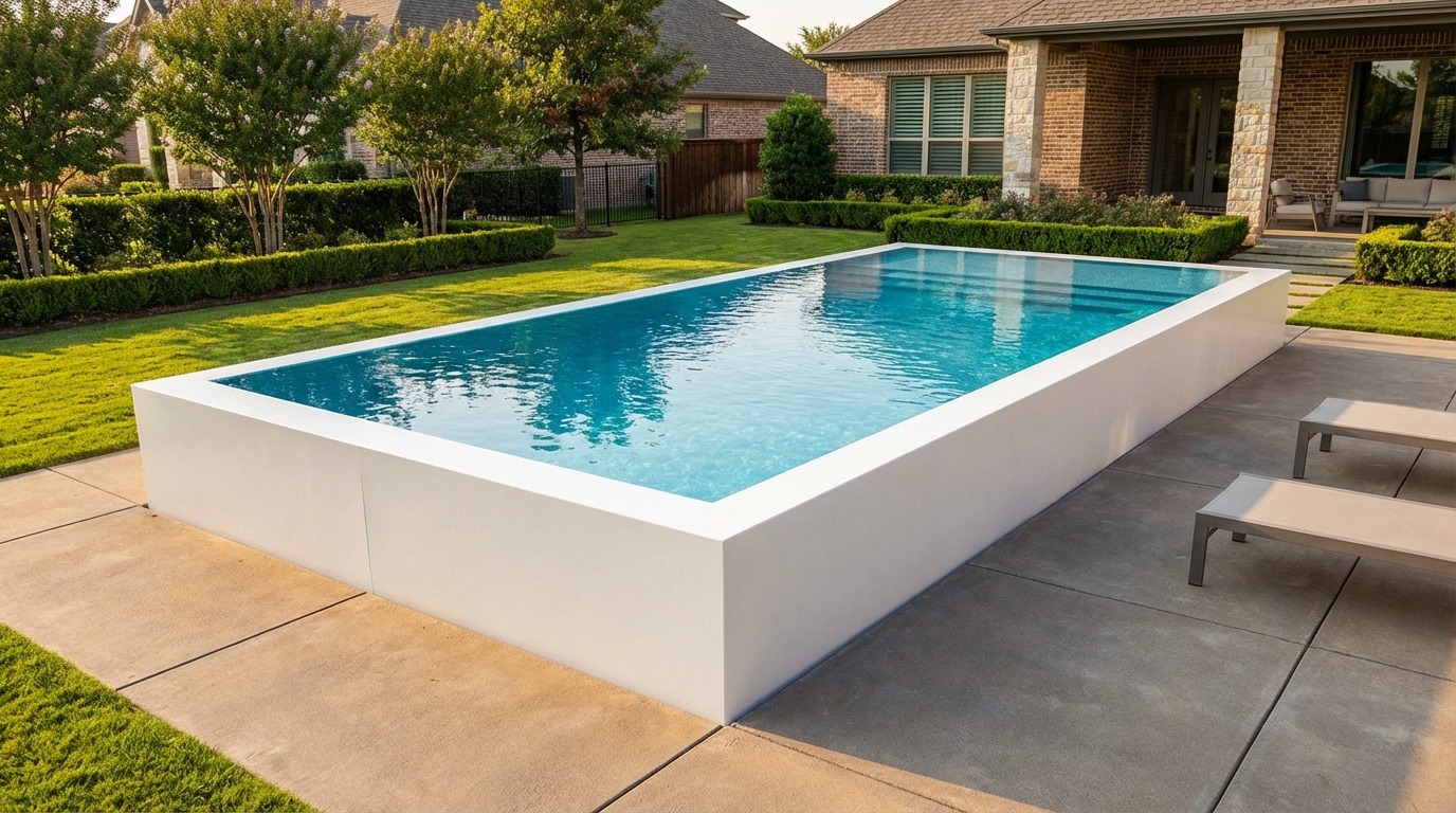 12 x 24 Alpine White Blue Topaz Architectural Pool