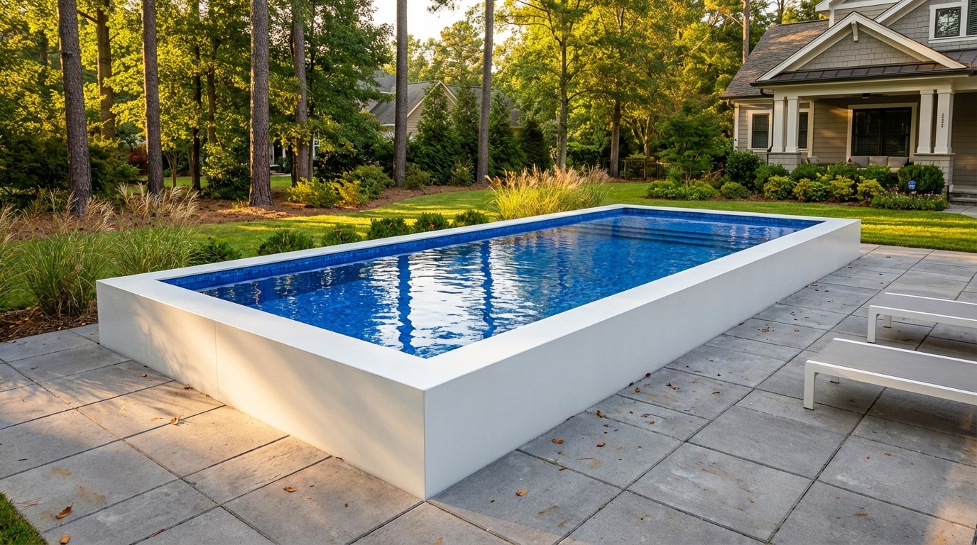 12 x 24 Alpine White Blue Matrix Architectural Pool