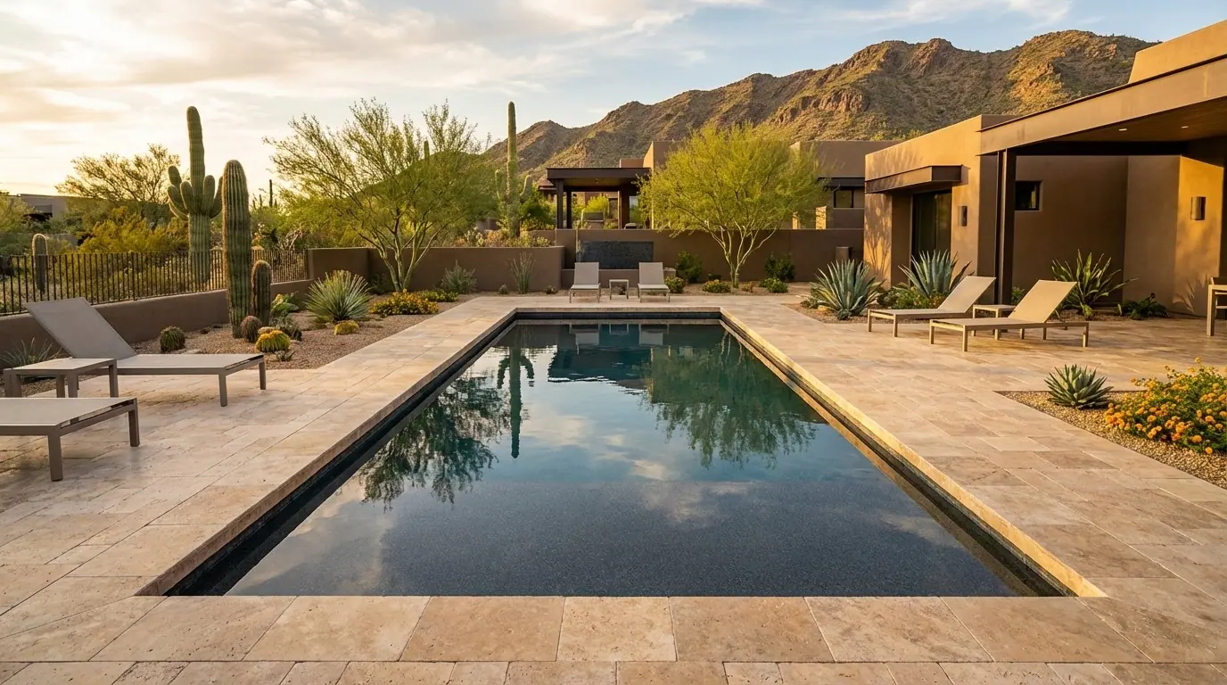 12 x 28 Titanium Stone Inground Steel Pool