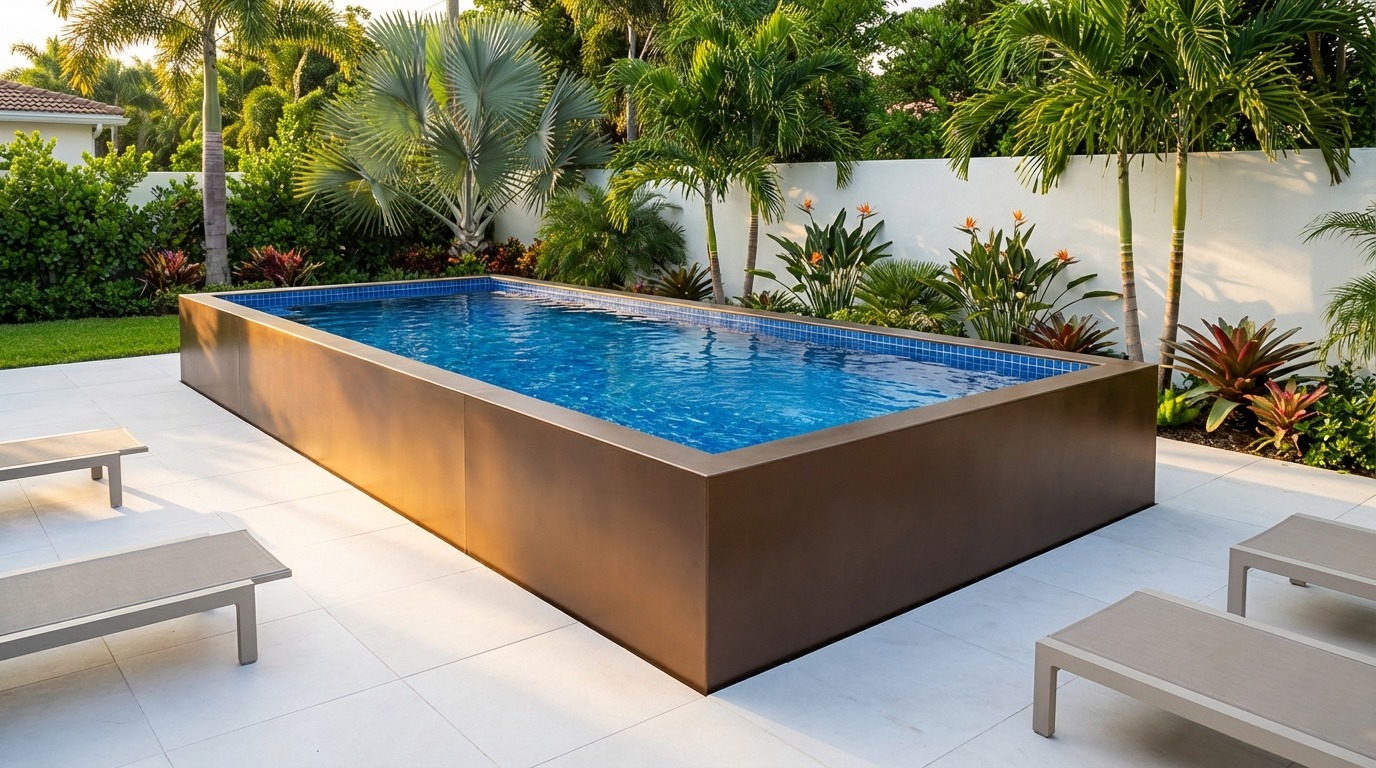 12 x 28 Canyon Bronze Blue Matrix Architectural Pool