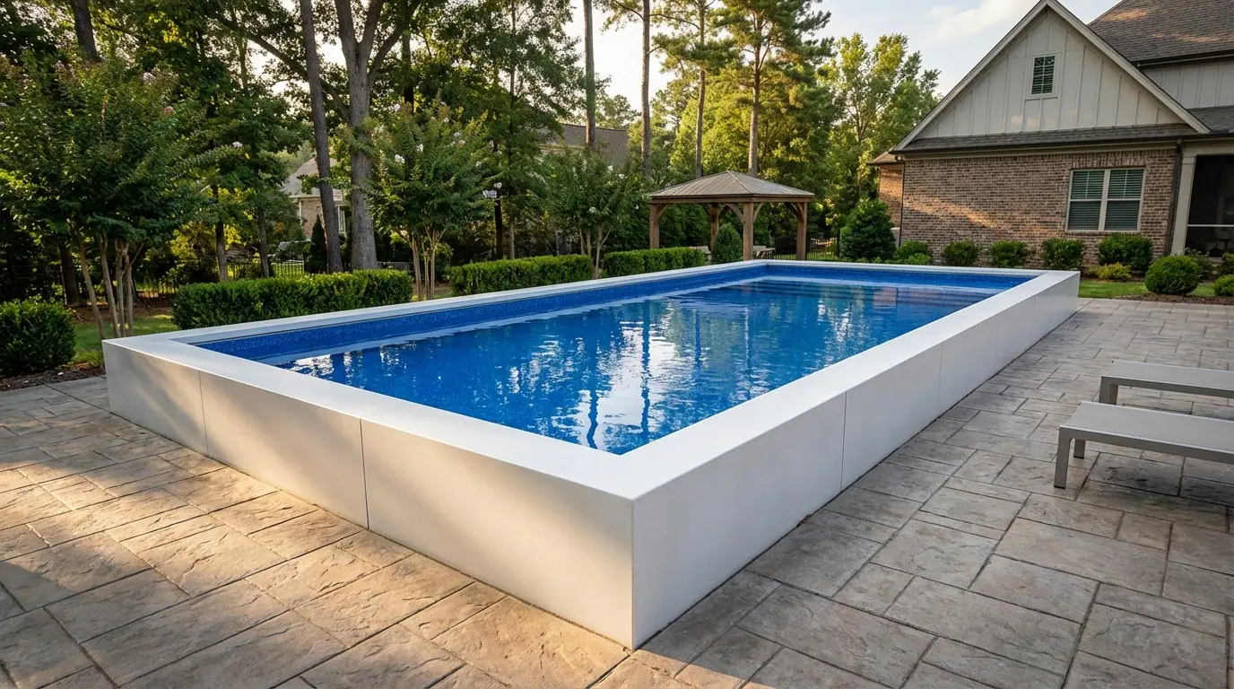 12 x 28 Alpine White Blue Matrix Architectural Pool