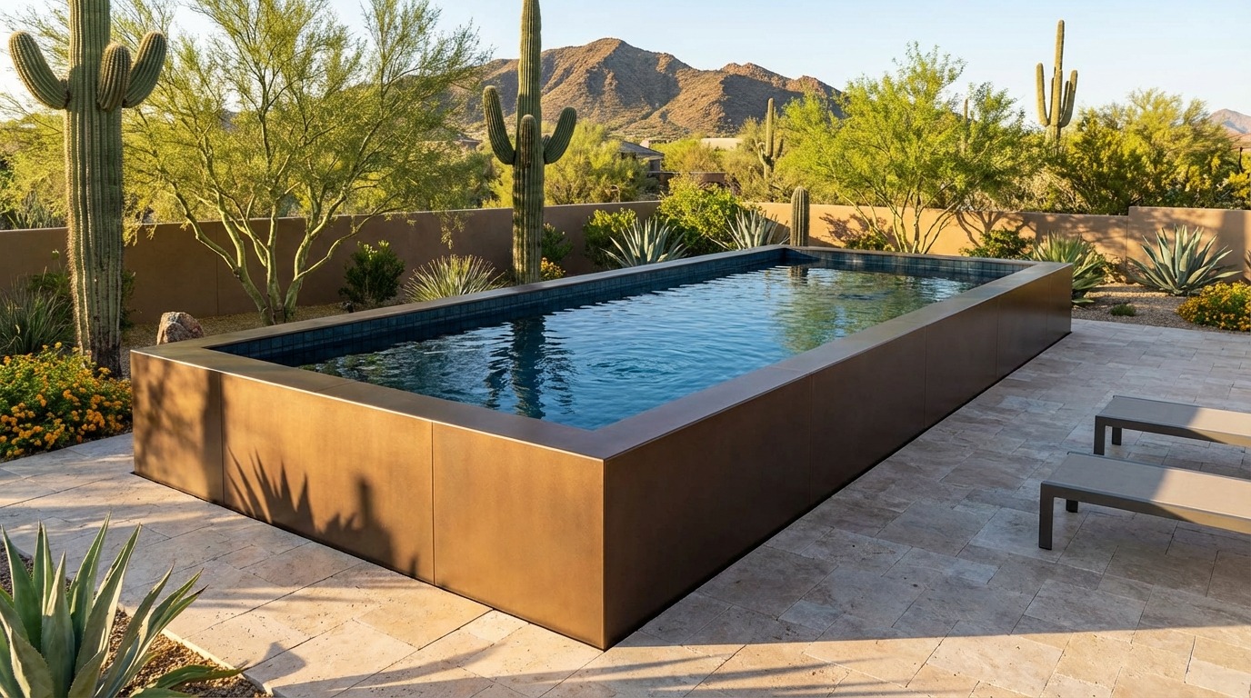 12 x 32 Canyon Bronze Black Sapphire Architectural Pool