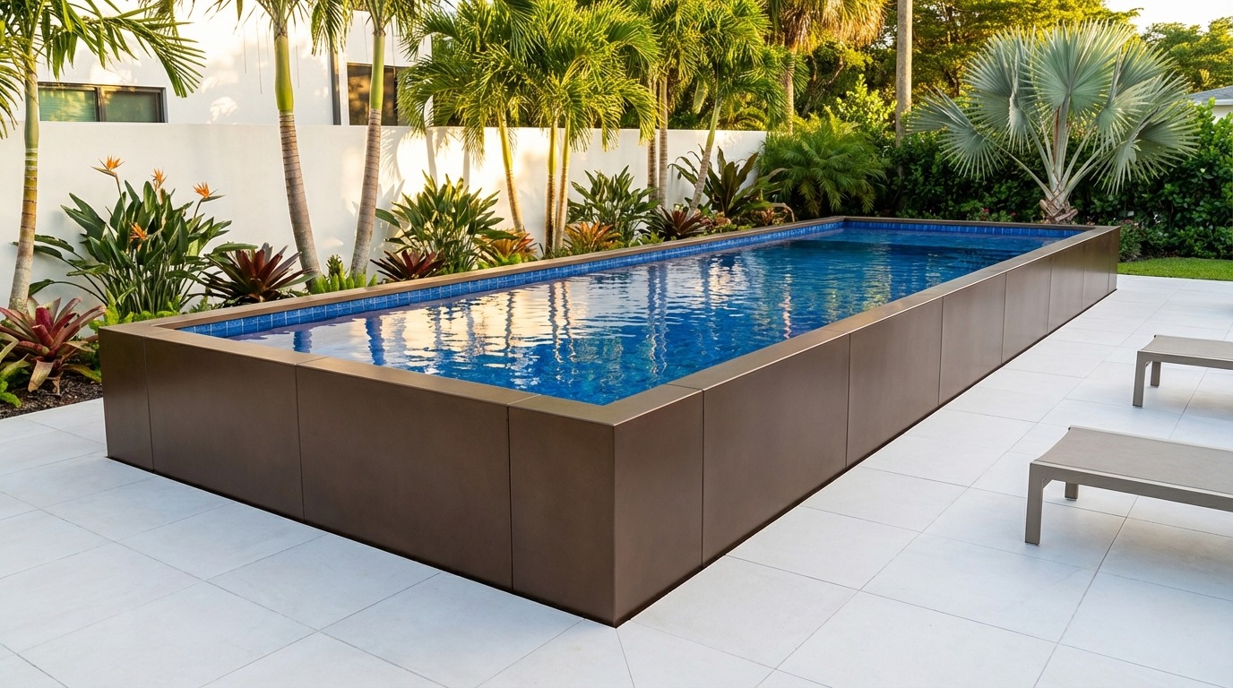 12 x 32 Canyon Bronze Blue Matrix Architectural Pool