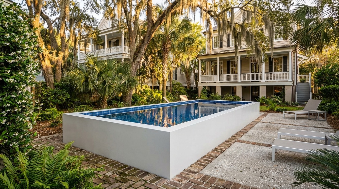 12 x 32 Alpine White Blue Matrix Architectural Pool