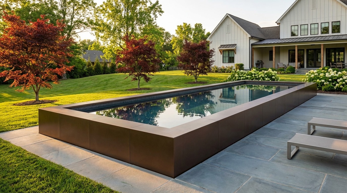 12 x 36 Canyon Bronze Titanium Stone Architectural Pool