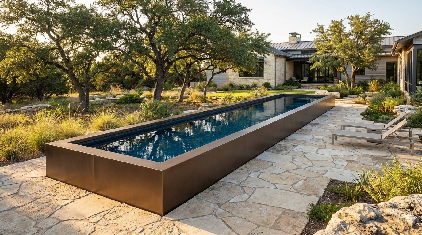 12 x 40 Canyon Bronze Black Sapphire Architectural Pool