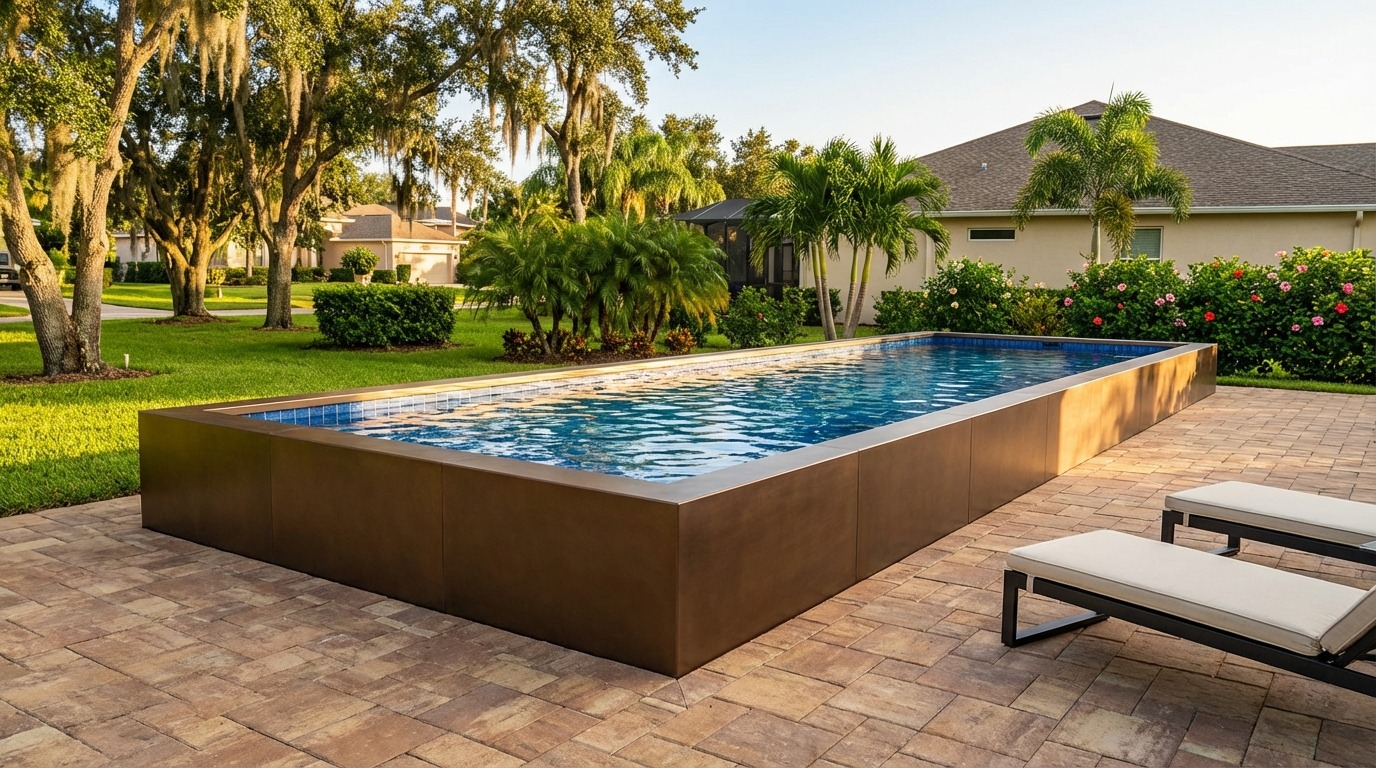 12 x 40 Canyon Bronze Blue Matrix Architectural Pool