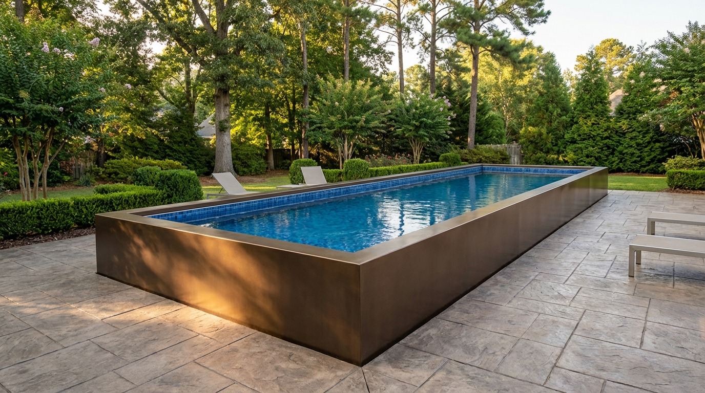 12 x 40 Canyon Bronze Mystic Blue Architectural Pool