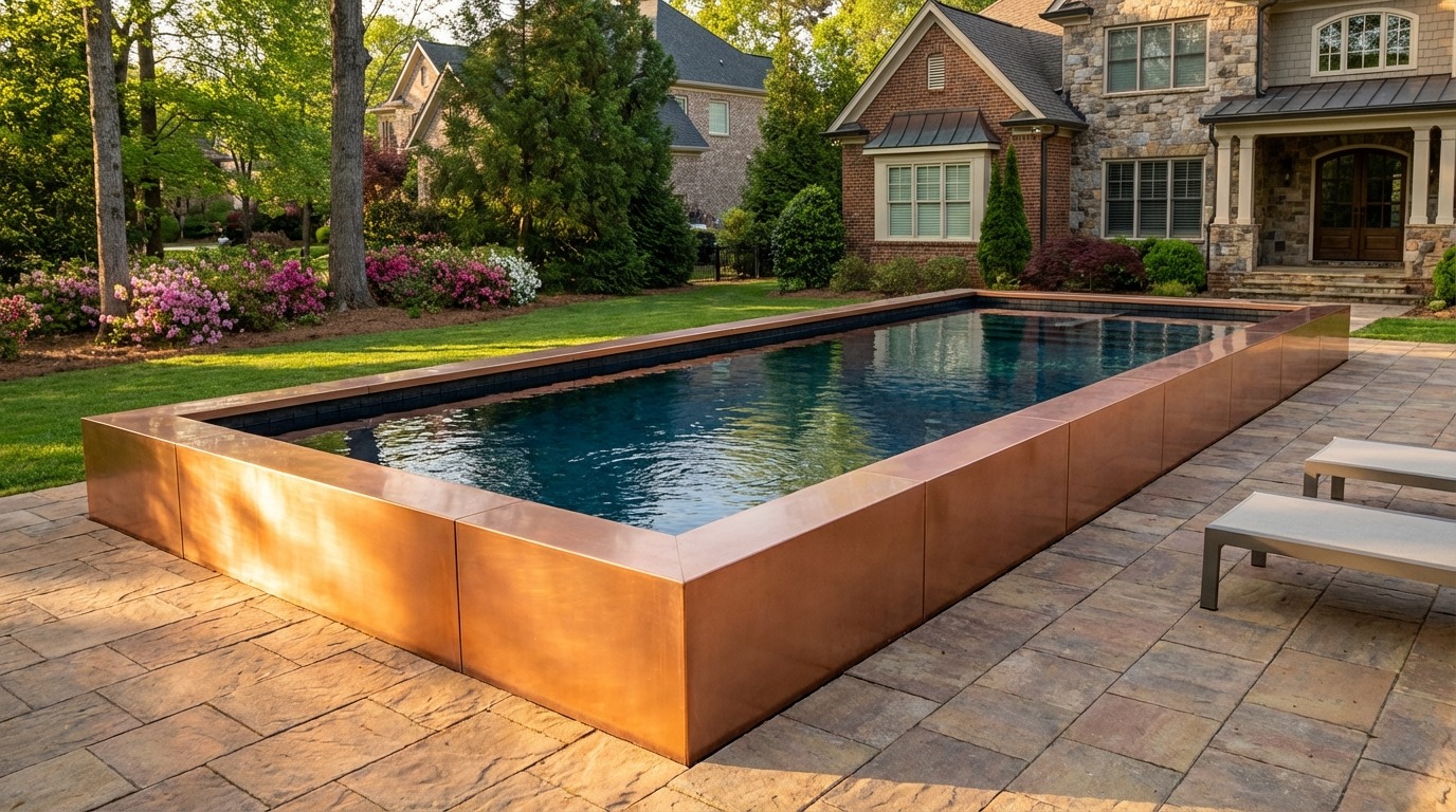 12 x 40 Espresso Copper Black Sapphire Architectural Pool