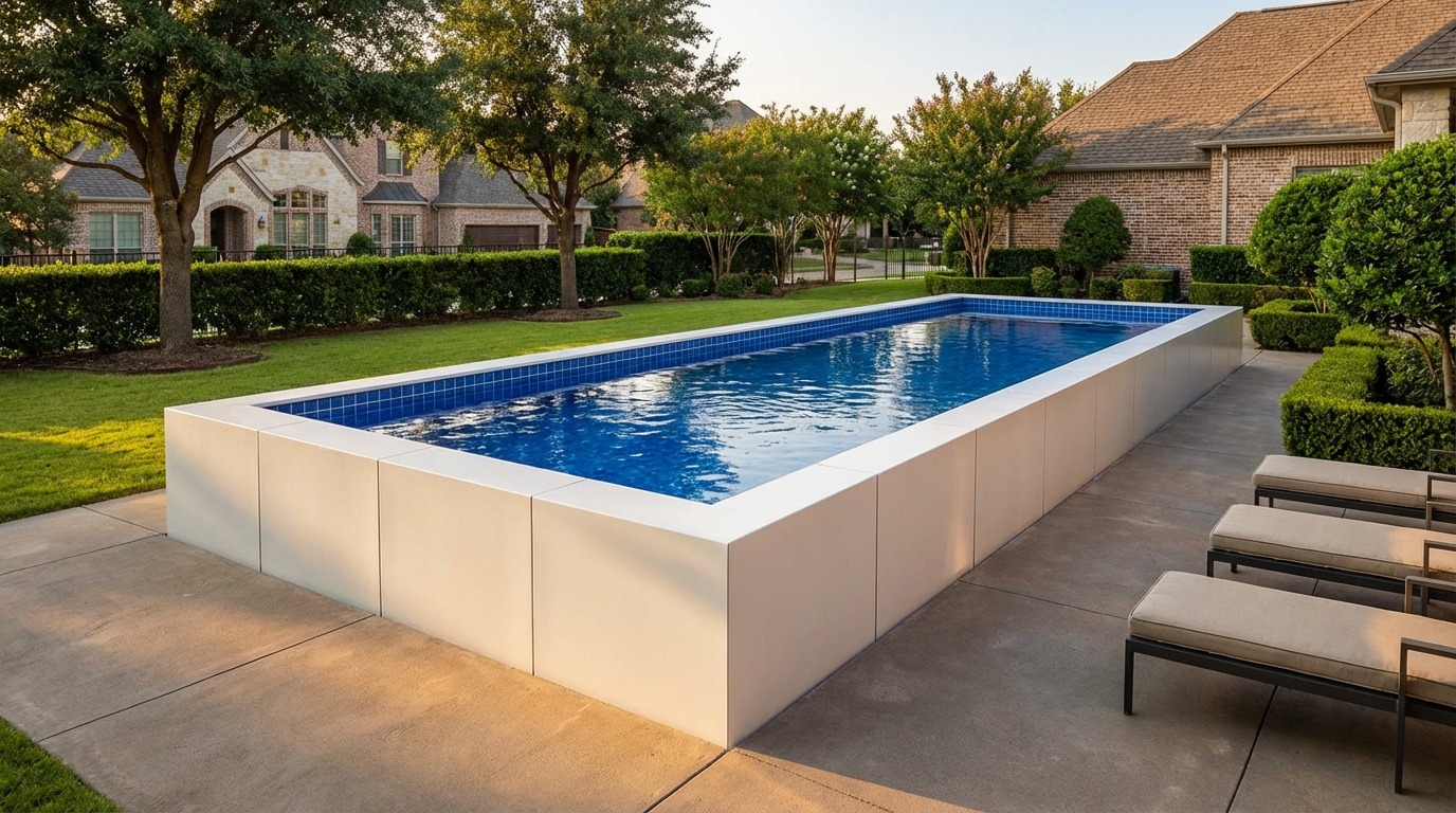 12 x 40 Alpine White Blue Matrix Architectural Pool
