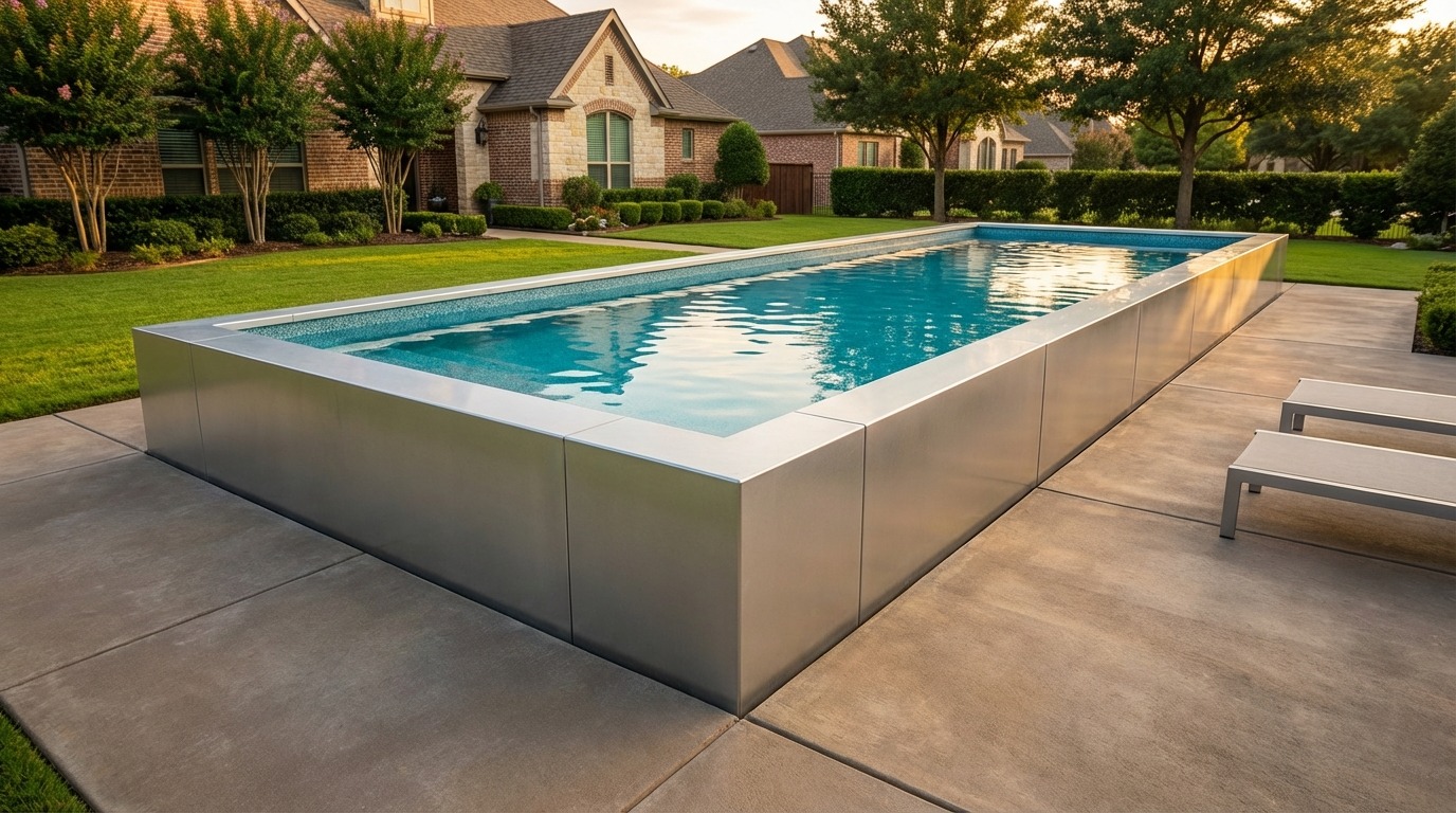 12 x 40 Platinum Silver Blue Topaz Architectural Pool