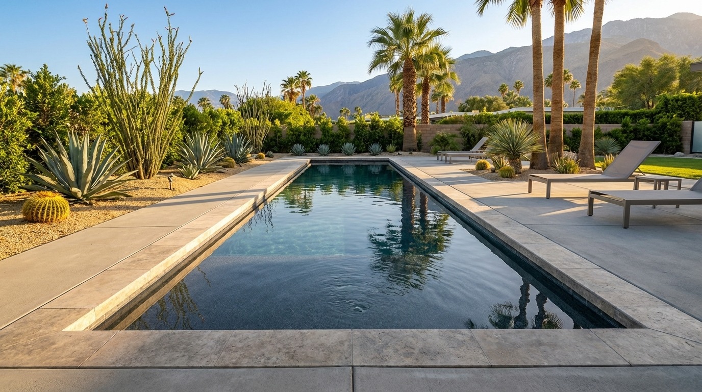 12 x 44 Titanium Stone Inground Steel Pool