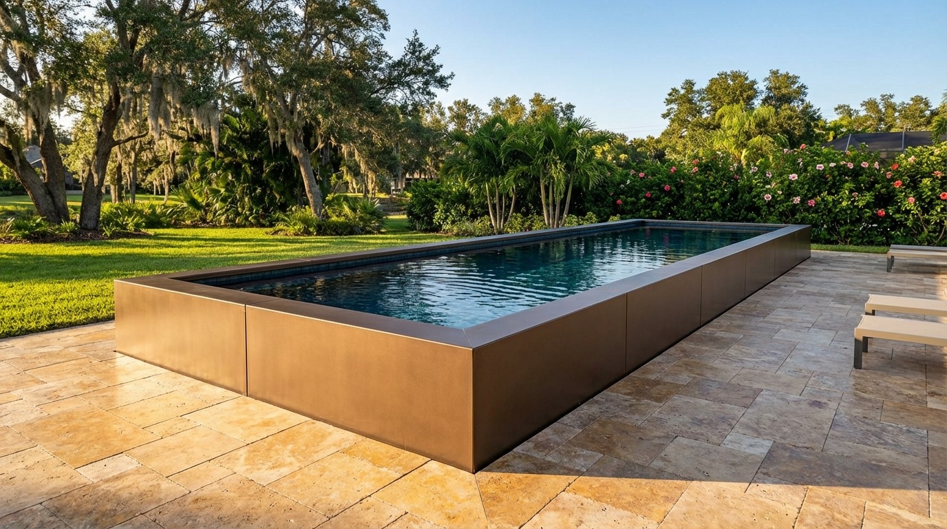 12 x 44 Canyon Bronze Black Sapphire Architectural Pool