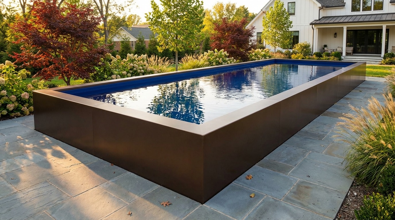 12 x 44 Canyon Bronze Deep Sea Blue Architectural Pool