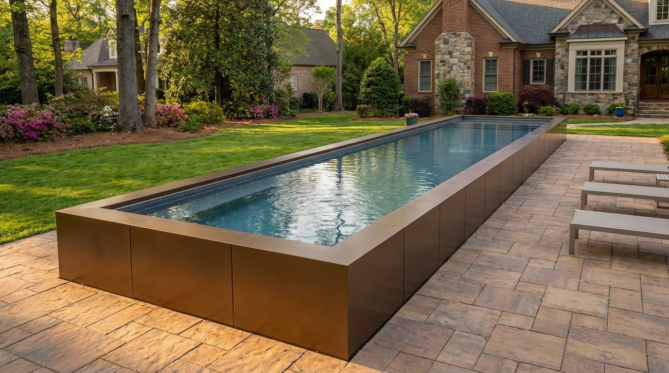 12 x 44 Canyon Bronze Titanium Stone Architectural Pool