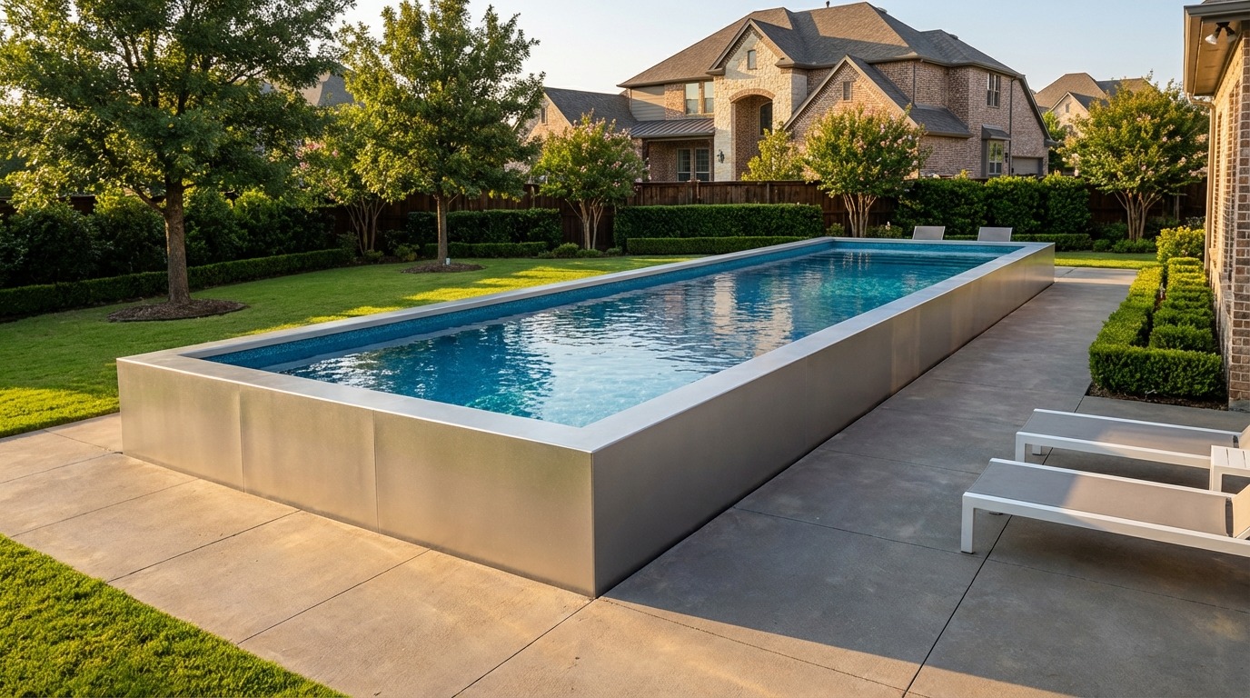 12 x 44 Platinum Silver Blue Topaz Architectural Pool