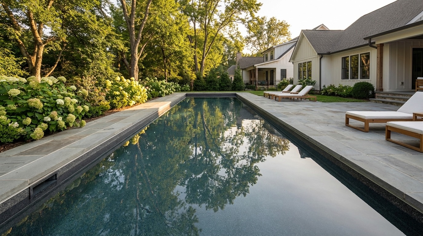 12 x 48 Titanium Stone Inground Steel Pool