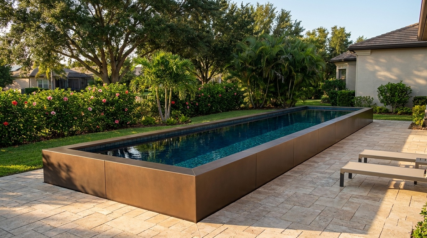 12 x 48 Canyon Bronze Black Sapphire Architectural Pool