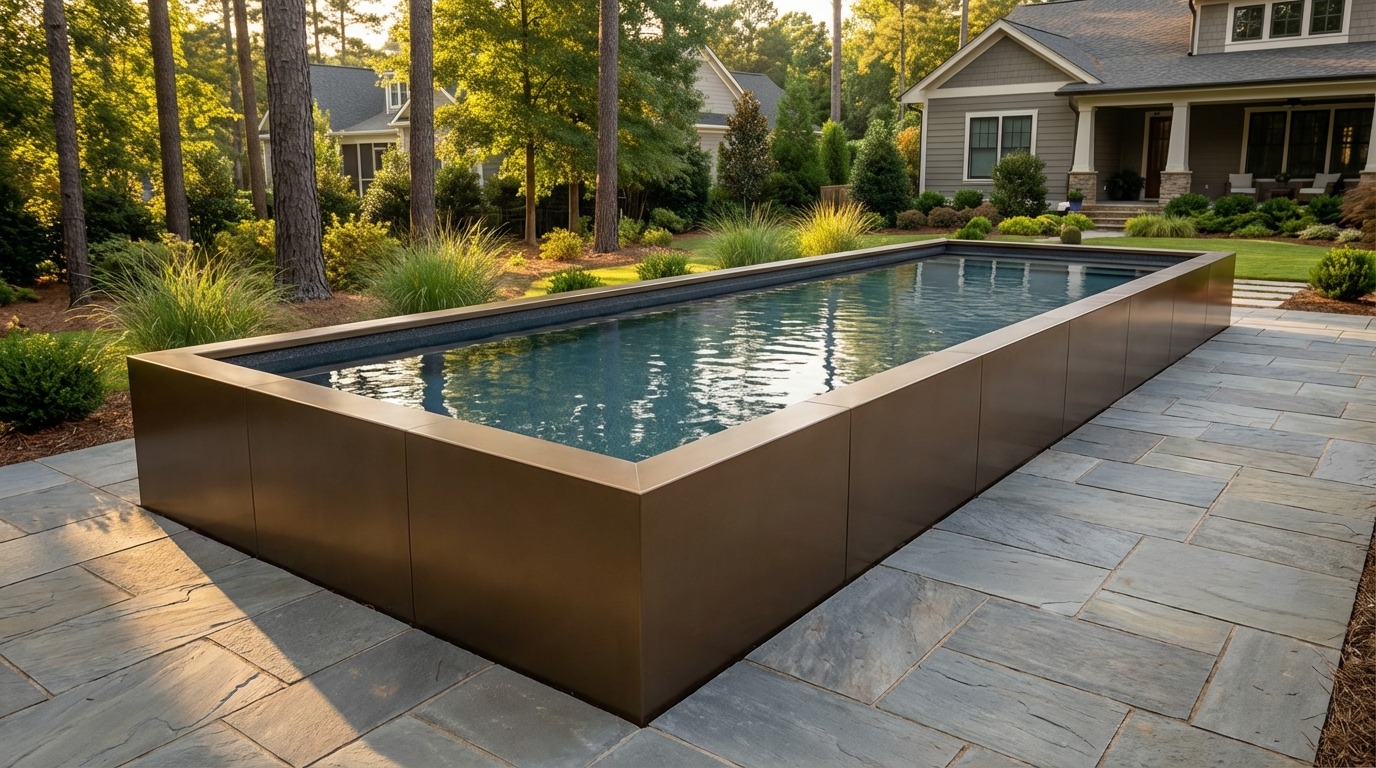 12 x 48 Canyon Bronze Titanium Stone Architectural Pool