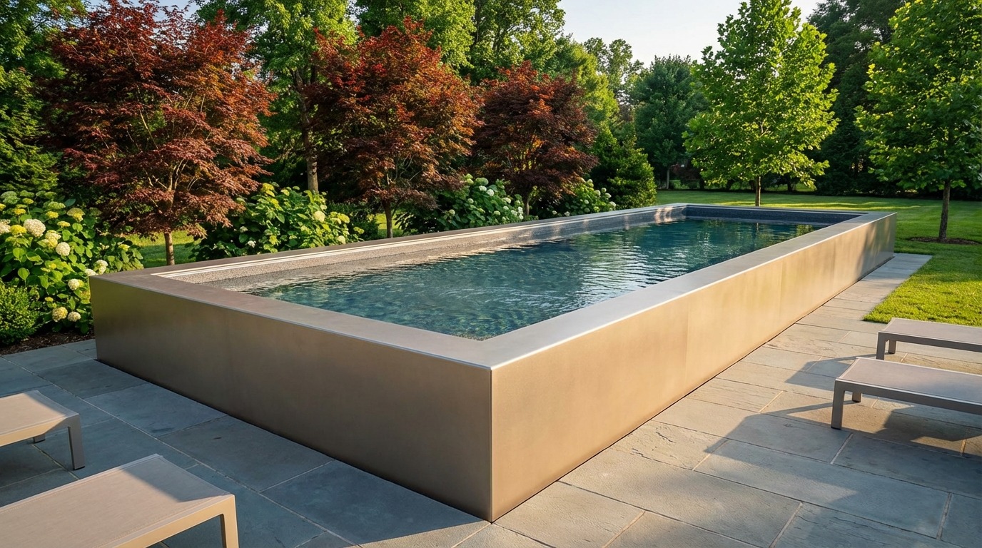 12 x 48 Champagne Mist Titanium Stone Architectural Pool