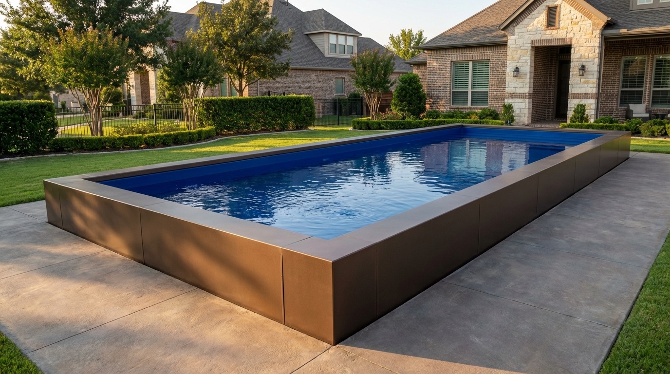 12 x 52 Canyon Bronze Deep Sea Blue Architectural Pool