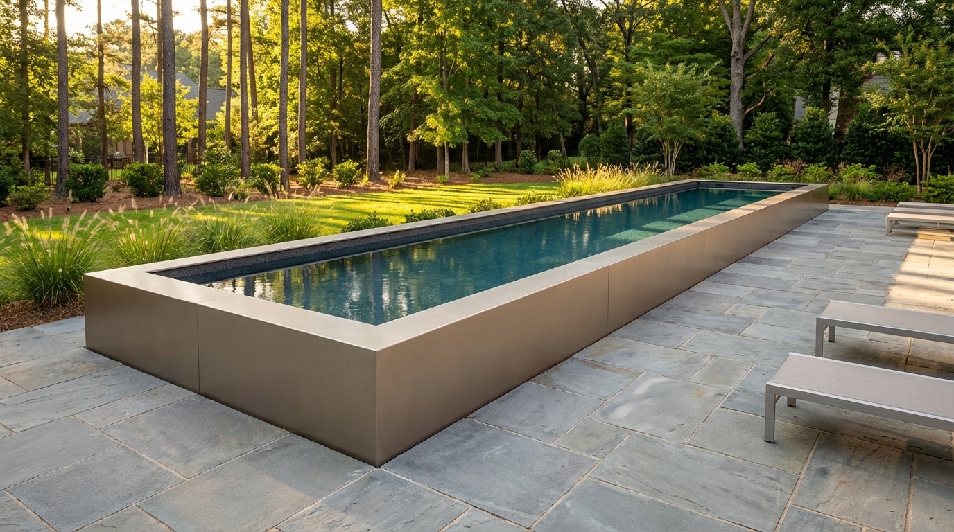 12 x 52 Champagne Mist Titanium Stone Architectural Pool