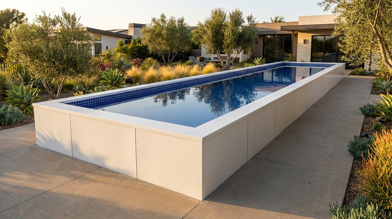 12 x 52 Alpine White Blue Matrix Architectural Pool