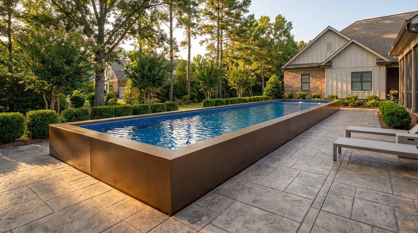 12 x 56 Canyon Bronze Blue Matrix Architectural Pool