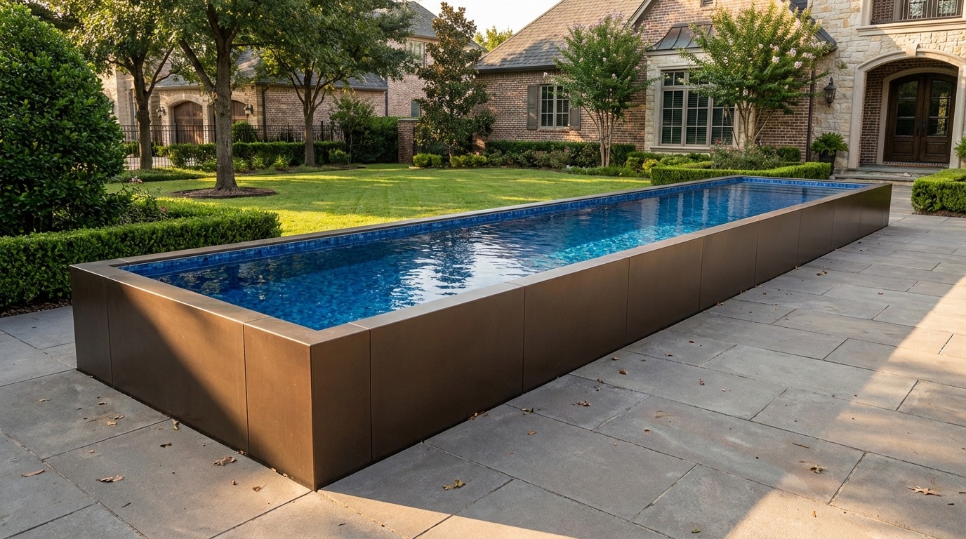 12 x 56 Canyon Bronze Mystic Blue Architectural Pool