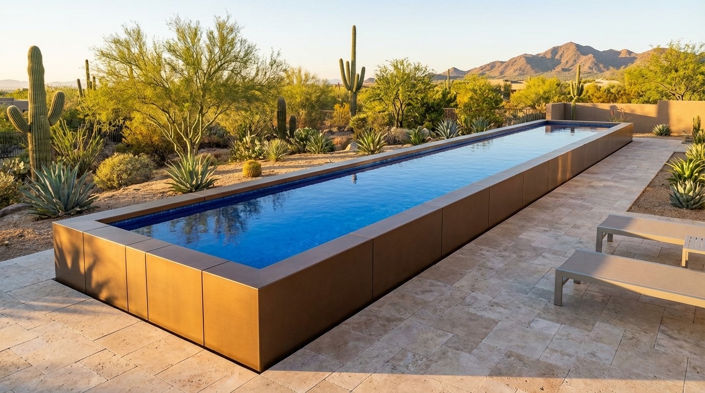 12 x 60 Canyon Bronze Blue Matrix Architectural Pool