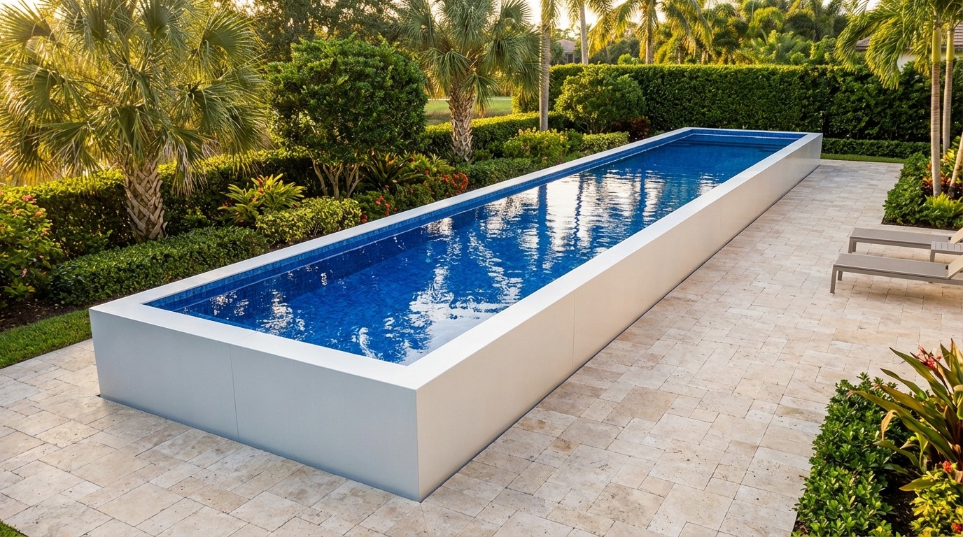 12 x 60 Alpine White Blue Matrix Architectural Pool