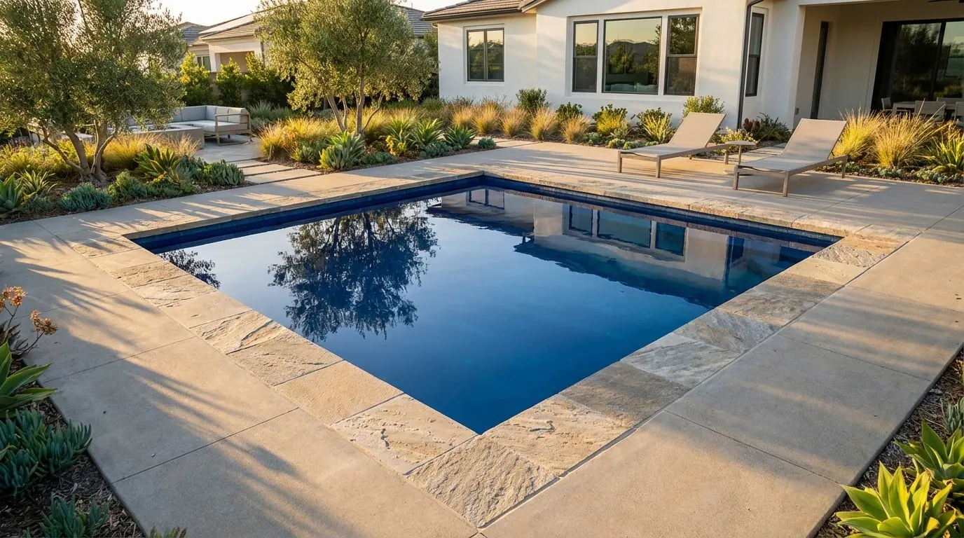 16 x 16 Deep Sea Blue Inground Steel Pool