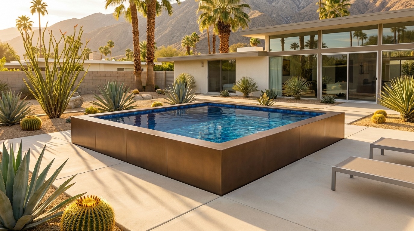 16 x 16 Canyon Bronze Mystic Blue Architectural Pool