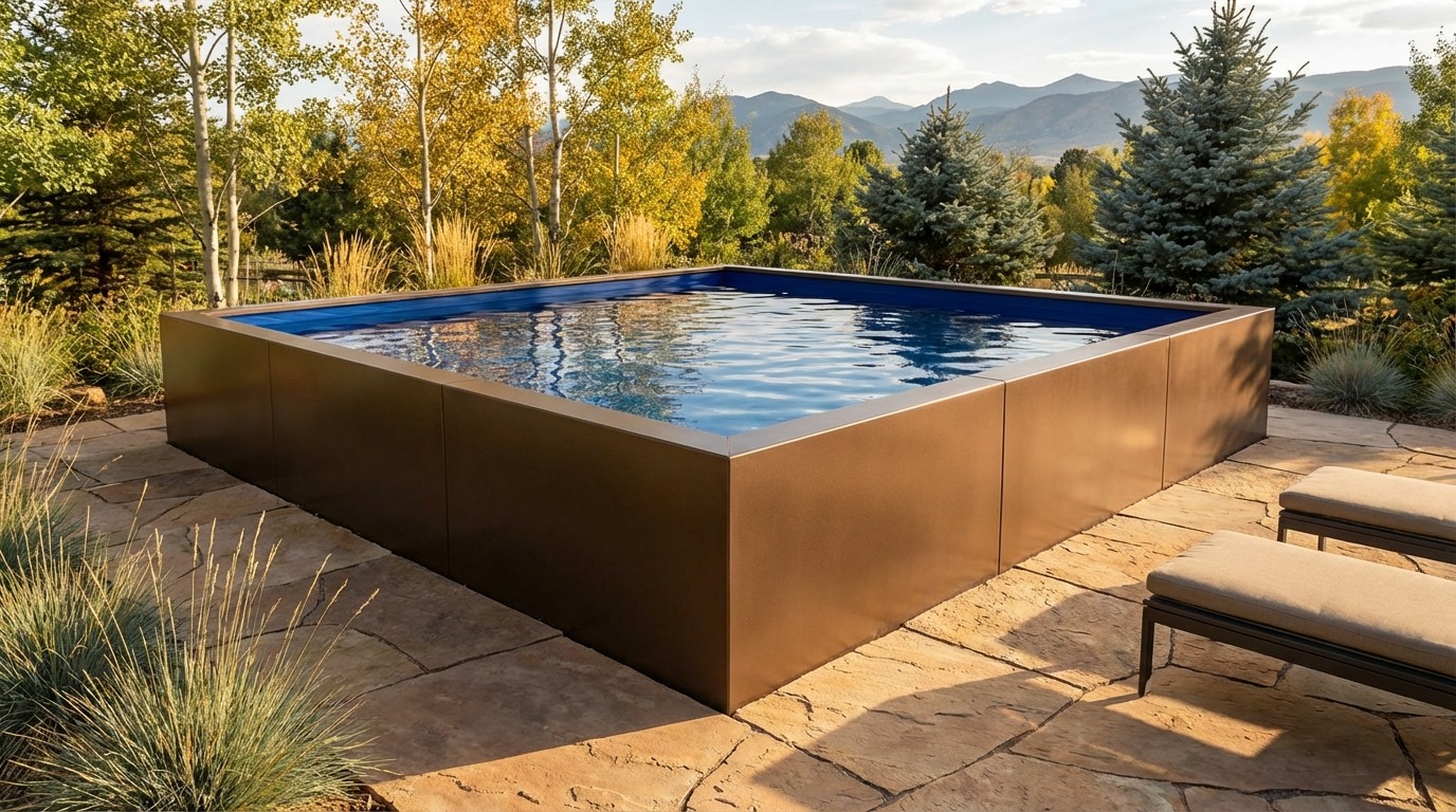 16 x 16 Canyon Bronze Deep Sea Blue Architectural Pool